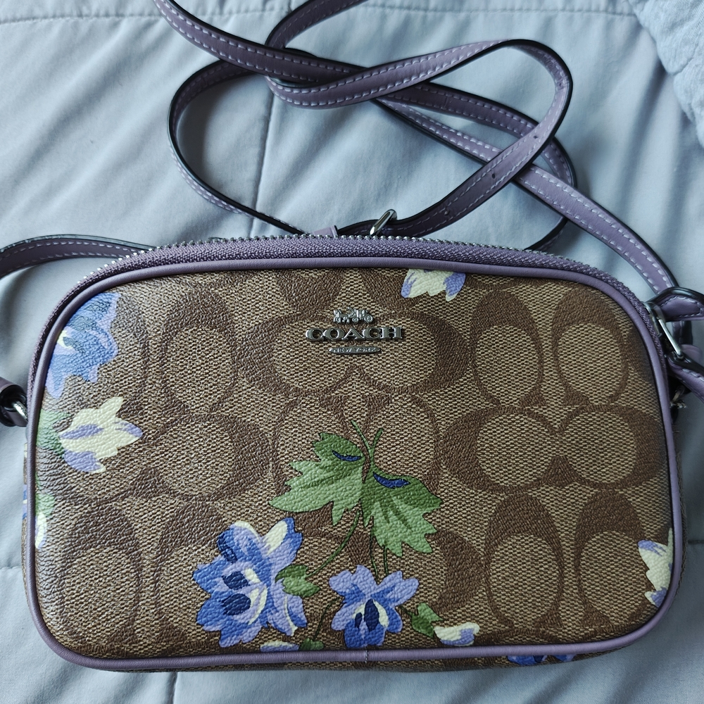 Coach Brown Floral Crossbody Bag